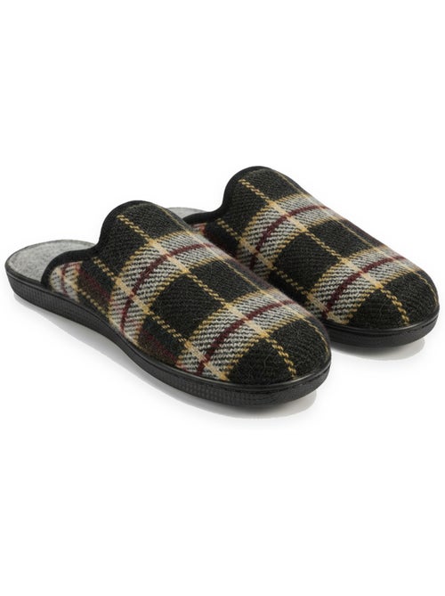 Ozabi pantoufles mules homme fabriquées en espagne, tige jacquard écossais - Kiabi Ozabi pantoufles mules homme fabriquées en espagne, tige jacquard écossais - Kiabi