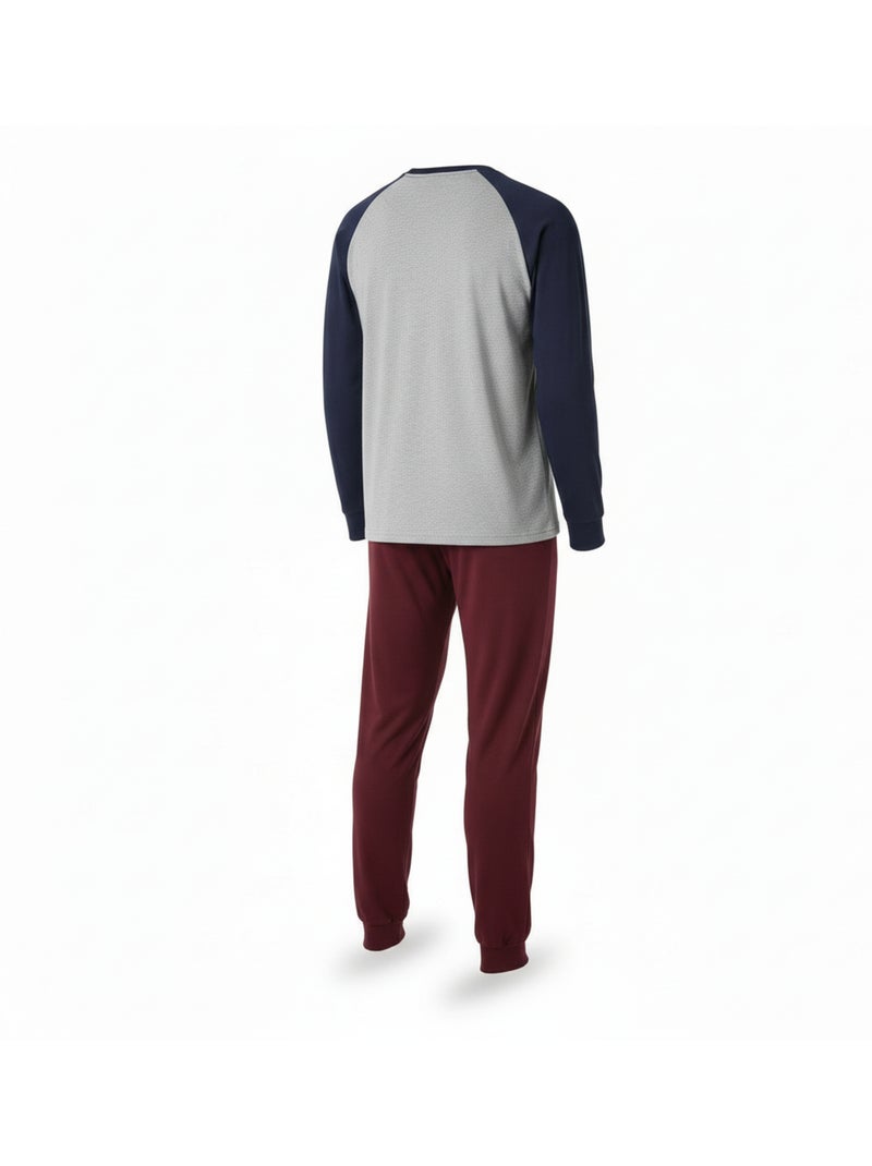 Ozabi pyjama homme doublé polaire broderie new york city Bleu marine - Kiabi