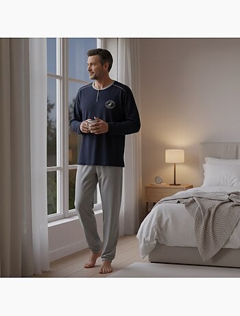 Ozabi pyjama homme doublé polaire écusson brodé