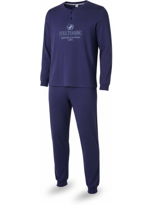 Ozabi pyjama homme doublé polaire print brodé - Kiabi Ozabi pyjama homme doublé polaire print brodé - Kiabi