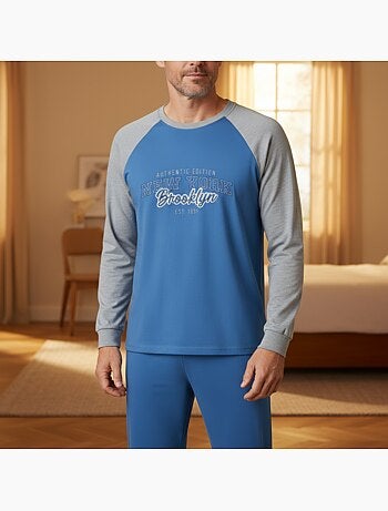 Ozabi pyjama homme doublé polaire raglan brodé