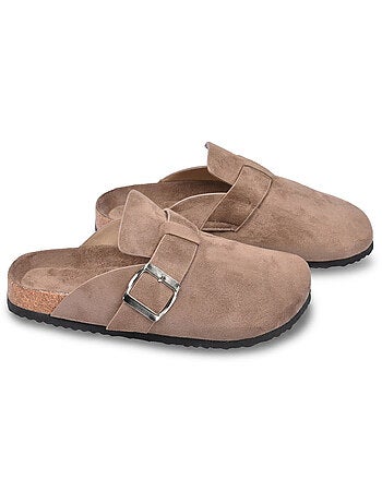 Ozabi sabot fermé enfant suédine - boucle métal - doublure velours