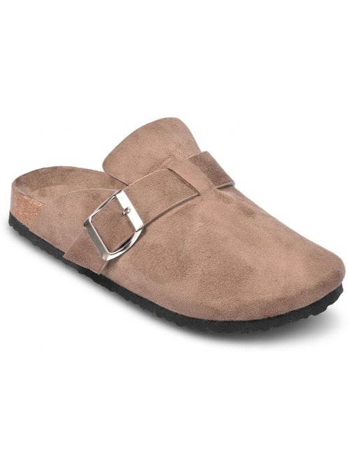Ozabi sabot fermé enfant suédine - boucle métal - doublure velours - Kiabi