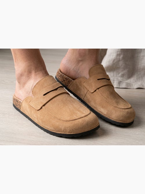 Ozabi sabots homme mule fermée confort nubuck - Kiabi