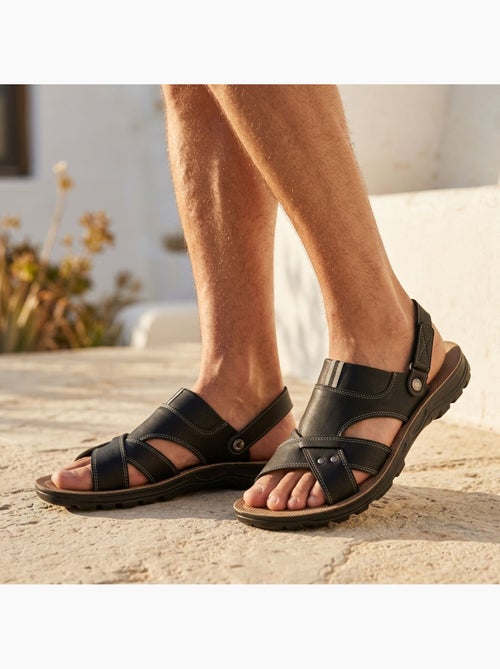 OZABI Sandales Homme Confort Semelle Souple Antiderapante Scratch - Kiabi OZABI Sandales Homme Confort Semelle Souple Antiderapante Scratch - Kiabi