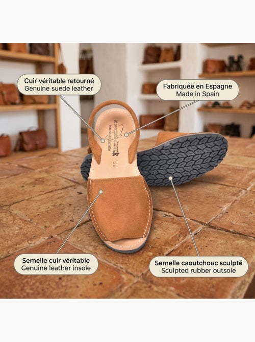 Ozabi sandales menorquines cuir véritable espagne - Kiabi Ozabi sandales menorquines cuir véritable espagne - Kiabi