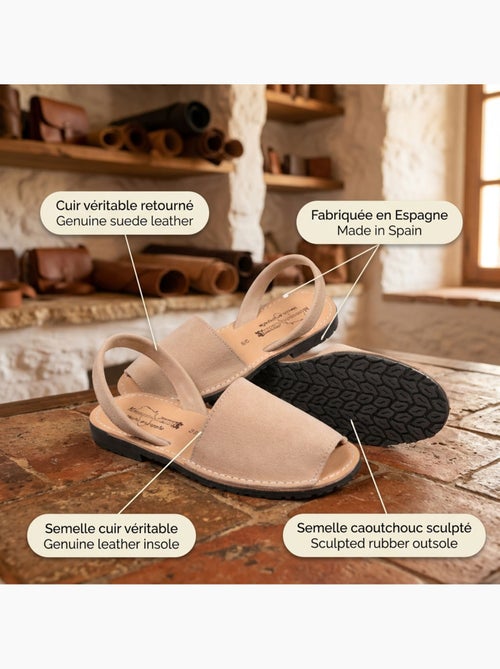 Ozabi sandales menorquines cuir véritable espagne - Kiabi Ozabi sandales menorquines cuir véritable espagne - Kiabi