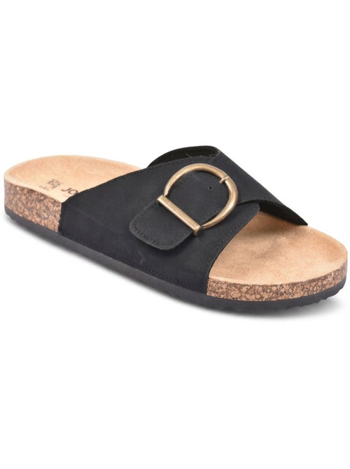 OZABI Sandales Mule Boucle Ronde Nubuck Noir Beige - Kiabi OZABI Sandales Mule Boucle Ronde Nubuck Noir Beige - Kiabi