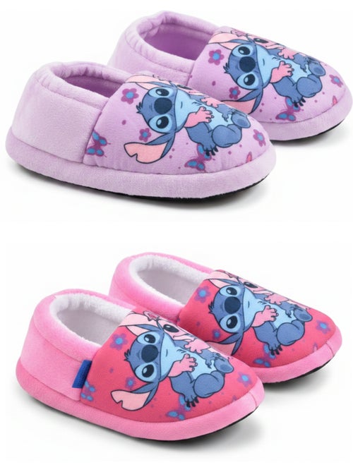 Ozabi set 2 paar meisjesslofjes disney stitch gevoerd antislip - Kiabi