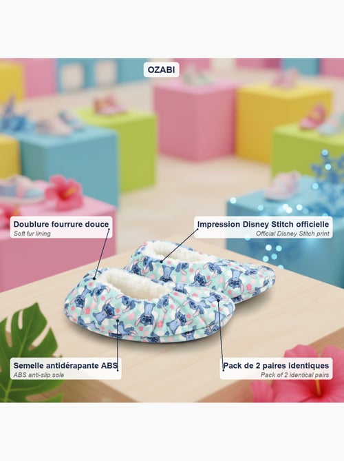 OZABI Set 2 Paar Pantoffels Meisje Disney Gevoerd Antislip - Kiabi