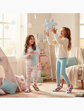 OZABI Set 2 Paar Pantoffels Meisje Disney Gevoerd Antislip
