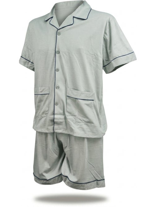 OZABI Set 3 Heren Pyjama's Katoen Overhemdkraag - Kiabi OZABI Set 3 Heren Pyjama's Katoen Overhemdkraag - Kiabi