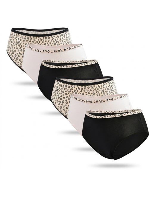 OZABI Set Slips Dames Katoen – Set van 6 - Kiabi OZABI Set Slips Dames Katoen – Set van 6 - Kiabi