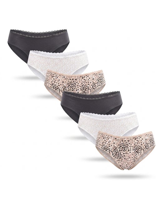 OZABI Set Slips Dames Katoen – Set van 6 - Kiabi OZABI Set Slips Dames Katoen – Set van 6 - Kiabi
