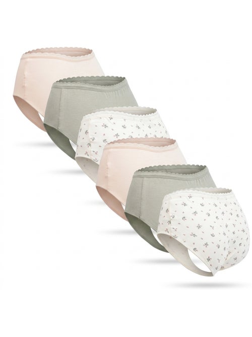 OZABI Set Slips Dames Taille Hoog Katoen – Set van 6 - Kiabi OZABI Set Slips Dames Taille Hoog Katoen – Set van 6 - Kiabi