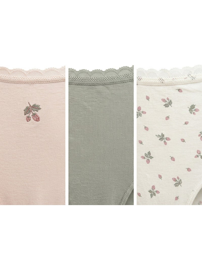 OZABI Set Slips Dames Taille Hoog Katoen – Set van 6 Beige/Roze/Mintgroen - Kiabi