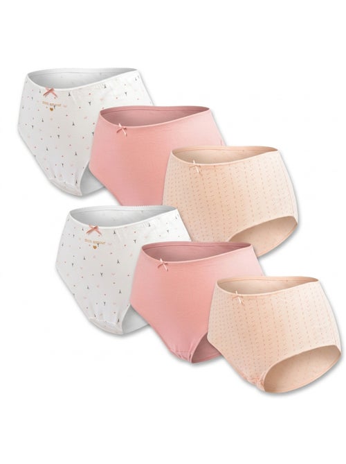 OZABI Set Slips Dames Taille Hoog Katoen – Set van 6 - Kiabi OZABI Set Slips Dames Taille Hoog Katoen – Set van 6 - Kiabi