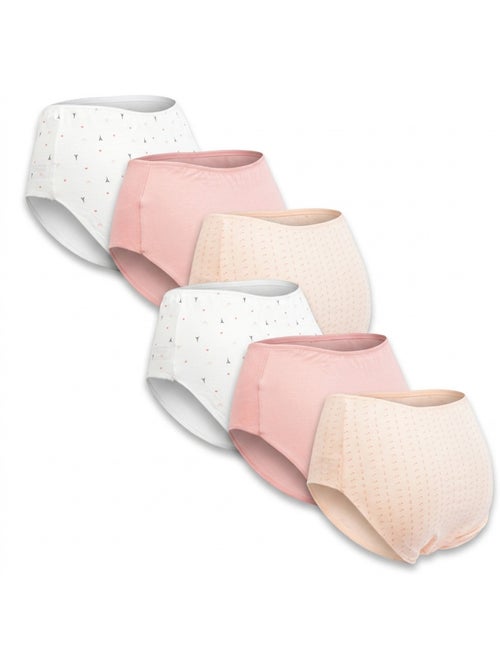 OZABI Set Slips Dames Taille Hoog Katoen – Set van 6 - Kiabi OZABI Set Slips Dames Taille Hoog Katoen – Set van 6 - Kiabi