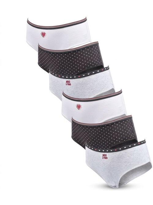 OZABI Set Slips Meisje Katoen - Set van 6 - Kiabi
