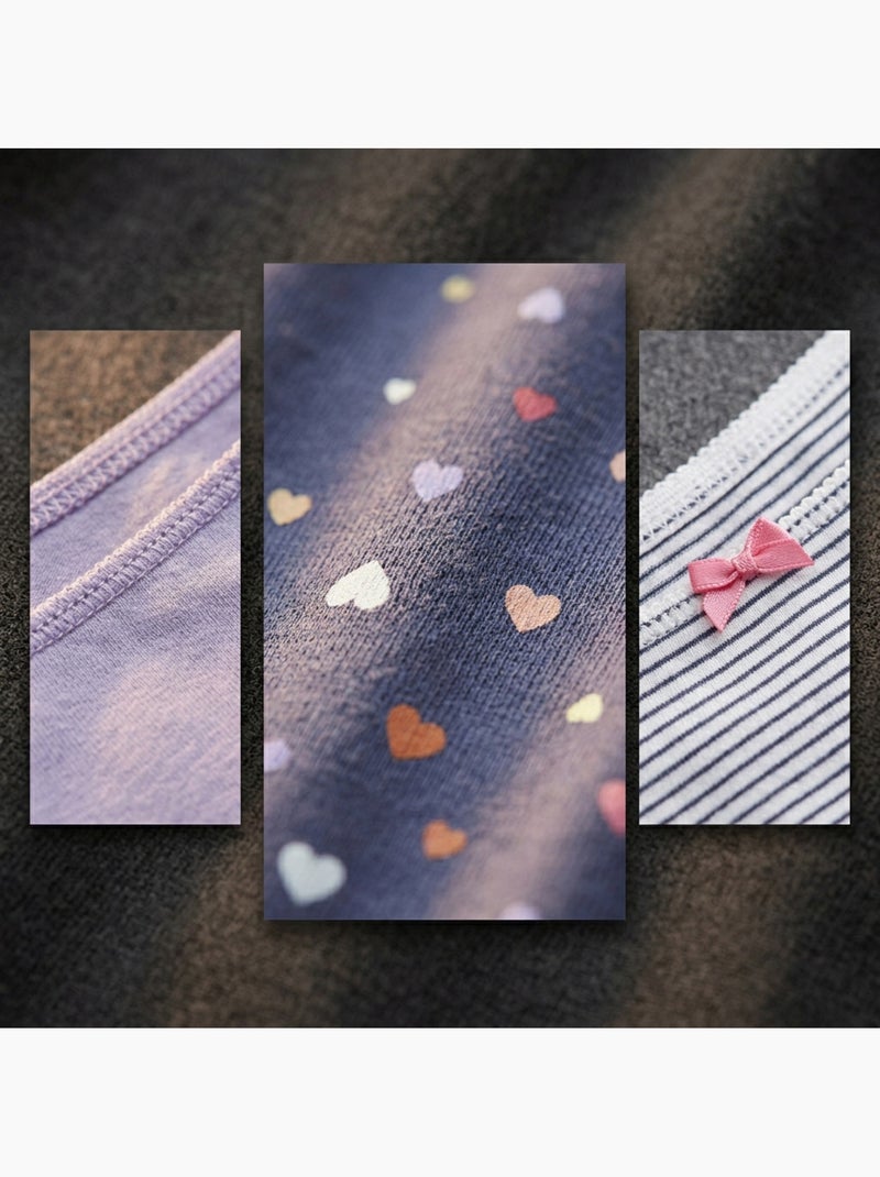 OZABI Set Slips Meisje Katoen - Set van 6 Pruimpaars - Kiabi