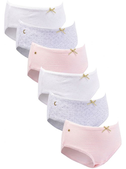 OZABI Set Slips Meisje Katoen - Set van 6 - Kiabi