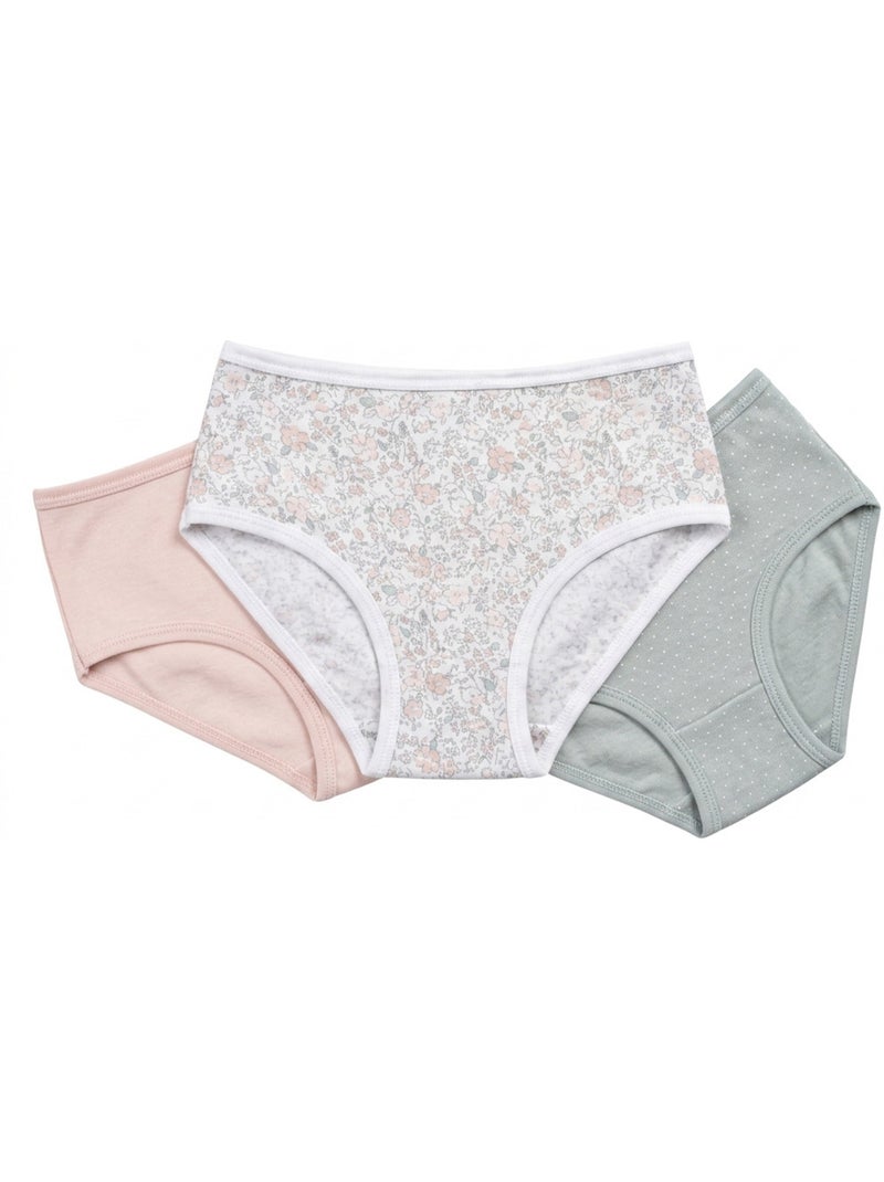 OZABI Set Slips Meisje Katoen - Set van 6 Wit/Watergroen - Kiabi