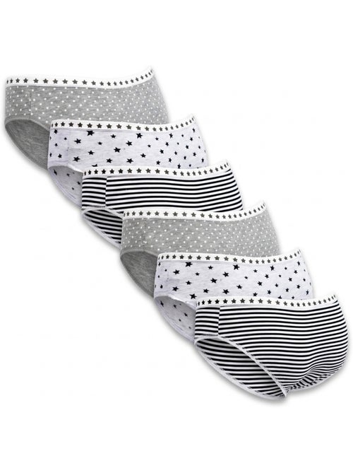 OZABI Set Slips Meisje Katoen - Set van 6 - Kiabi