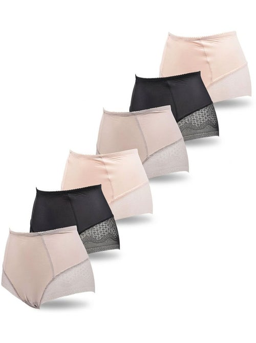 OZABI Set van 6 dames slips invisible push-up kant en laser - Kiabi OZABI Set van 6 dames slips invisible push-up kant en laser - Kiabi