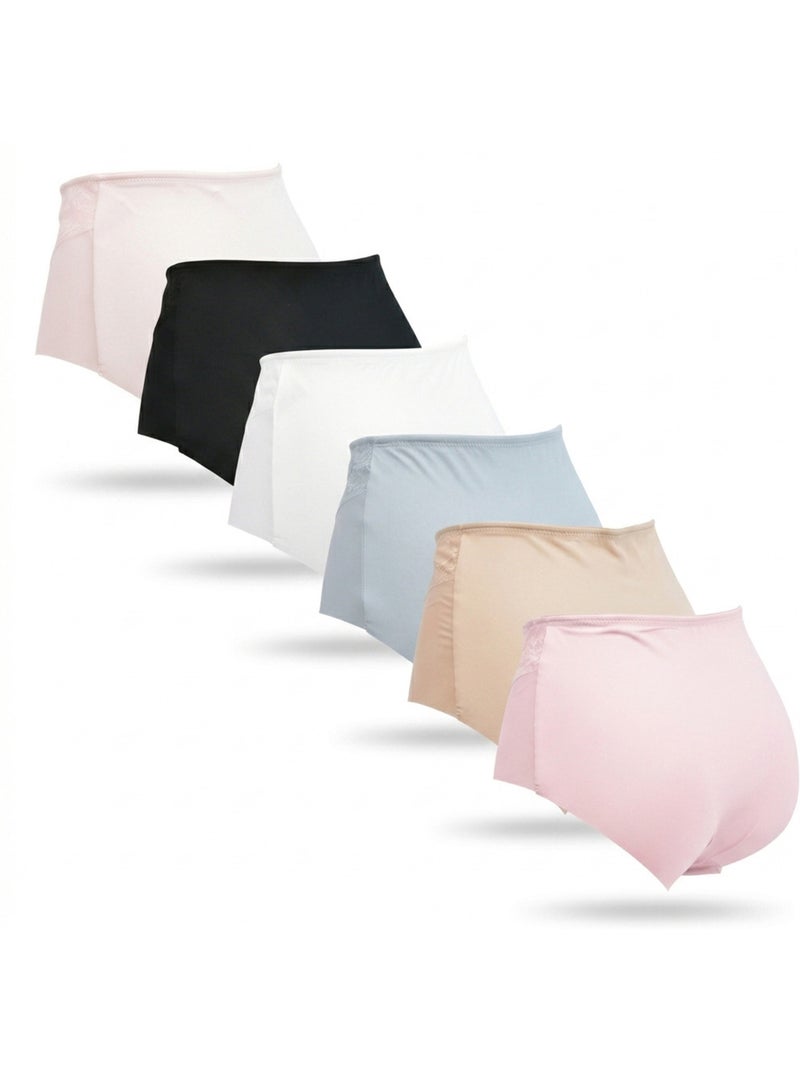 OZABI Set van 6 dames slips invisible push-up kant en laser Roze/Multicolor - Kiabi
