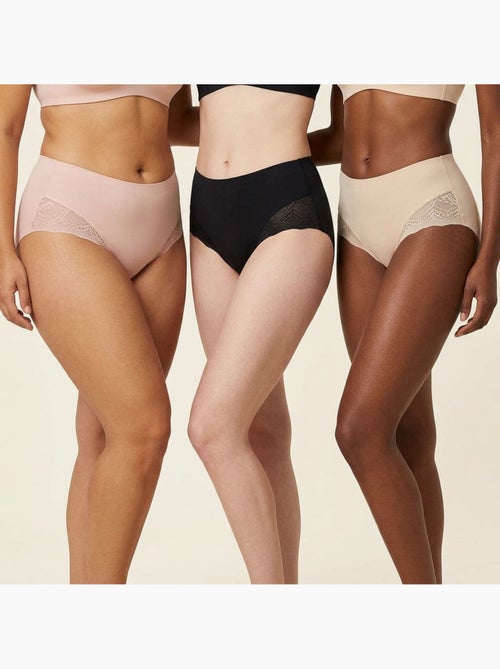 OZABI Set van 6 dames slips invisible push-up kant en laser - Kiabi OZABI Set van 6 dames slips invisible push-up kant en laser - Kiabi
