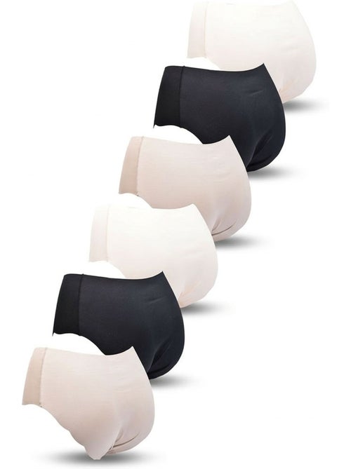 OZABI Set van 6 dames slips invisible push-up kant en laser - Kiabi OZABI Set van 6 dames slips invisible push-up kant en laser - Kiabi