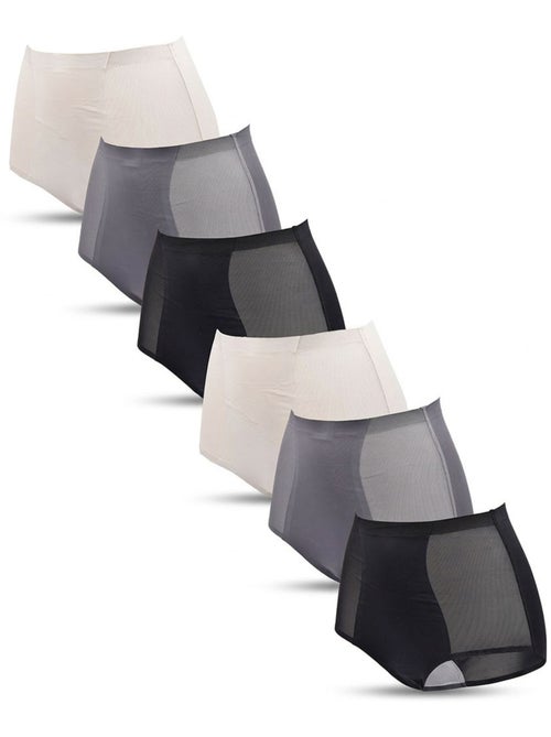 OZABI Set van 6 dames slips invisible push-up kant en laser - Kiabi OZABI Set van 6 dames slips invisible push-up kant en laser - Kiabi