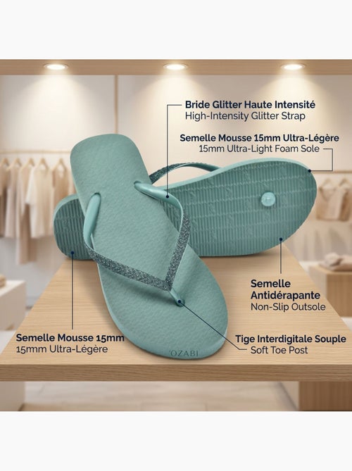 OZABI Slipper Glitter Tussenteen 7 Kleuren - Kiabi OZABI Slipper Glitter Tussenteen 7 Kleuren - Kiabi