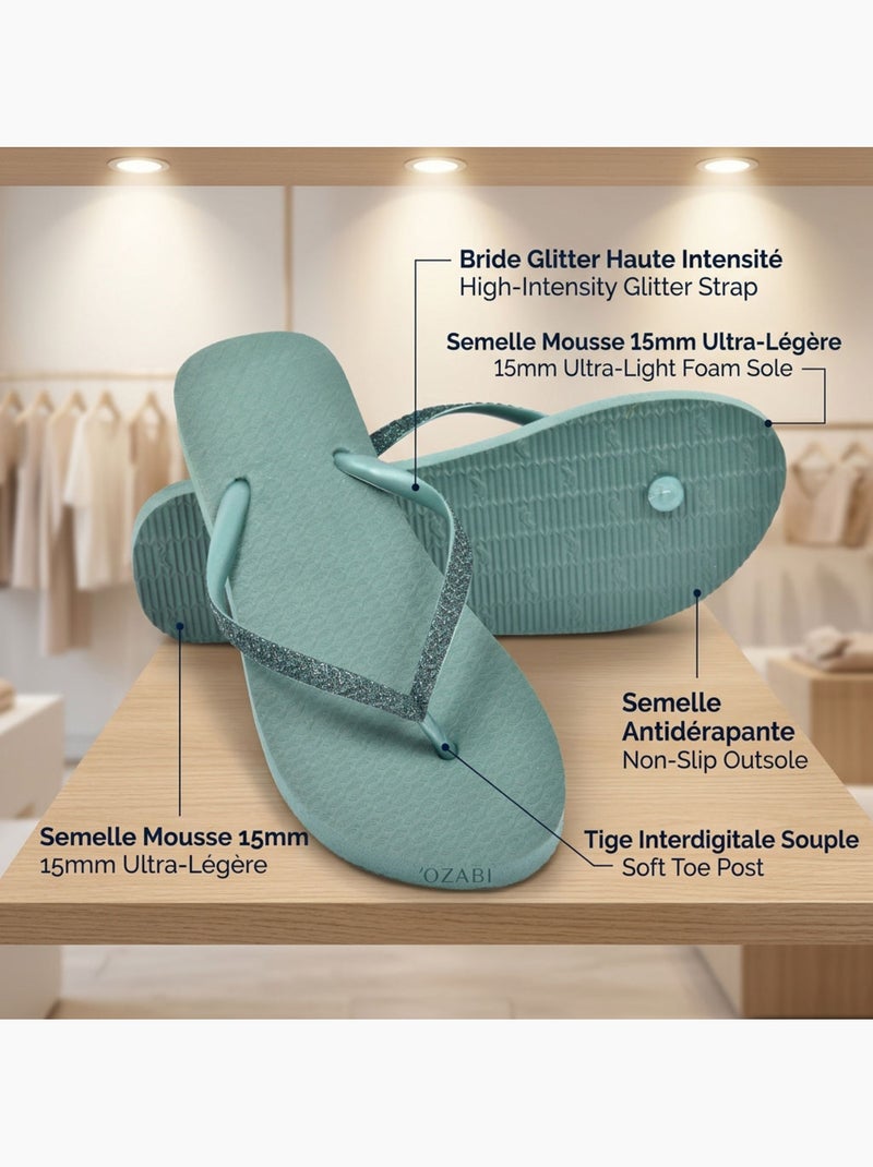 OZABI Slipper Glitter Tussenteen 7 Kleuren Groen - Kiabi