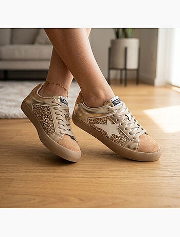 OZABI Sneakers Glitter Femme Étoile Plateforme MMXXIV