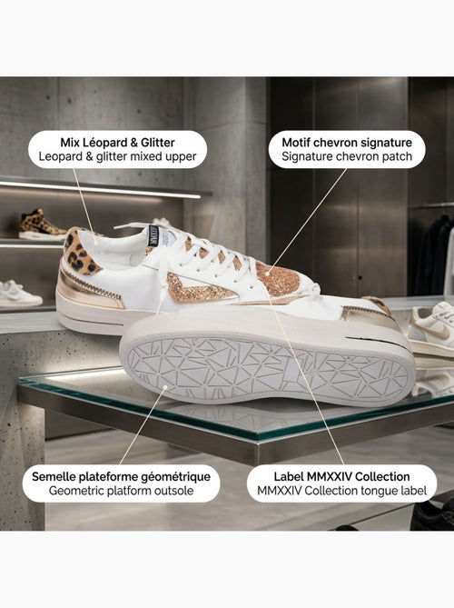 OZABI Sneakers Léopard Glitter Femme Plateforme MMXXIV - Kiabi