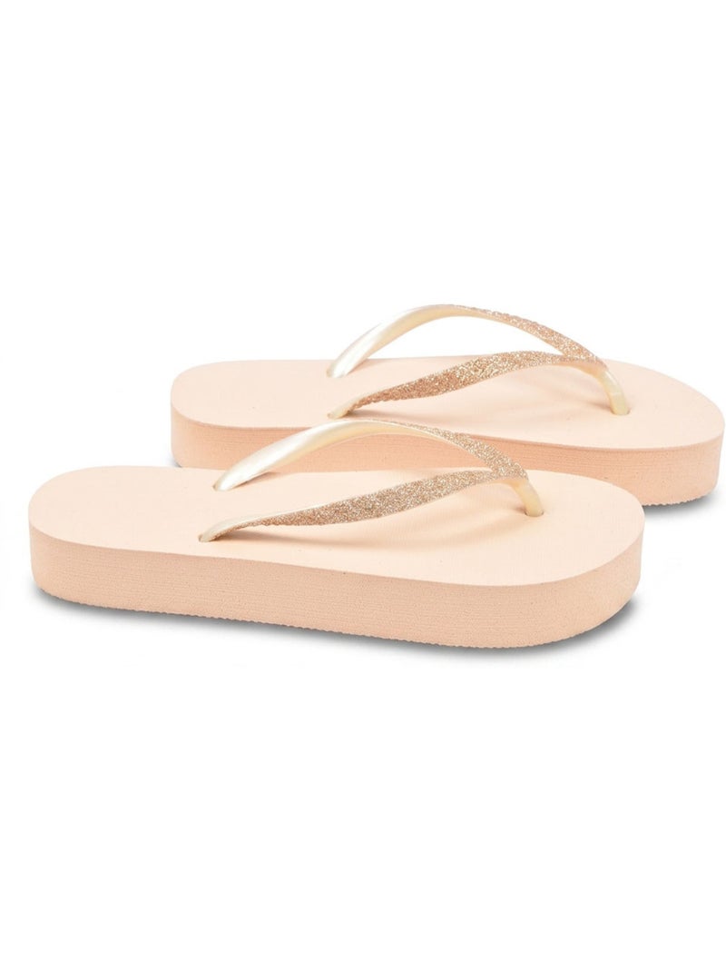 Ozabi tong compensée glitter 3 coloris Beige - Kiabi
