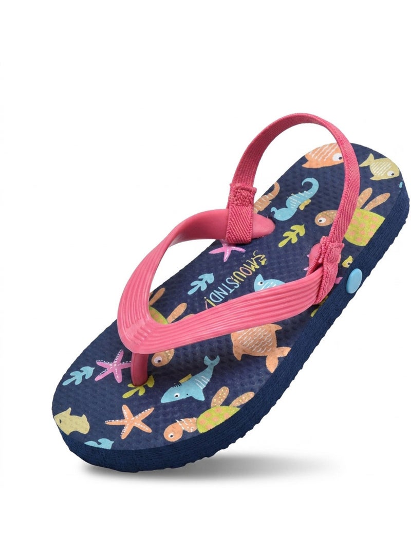 Ozabi tongs enfant pack 3 paires - motifs fantaisie Bleu canard - Kiabi