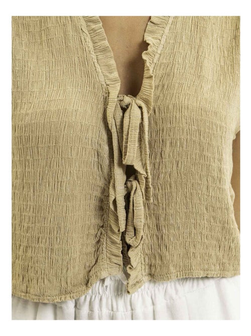 OZAKIA mouwloze blouse met smockwerk - Kiabi