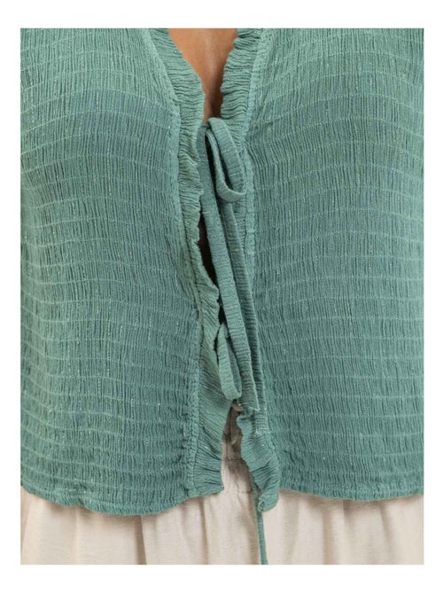 OZAKIA mouwloze blouse met smockwerk - Kiabi OZAKIA mouwloze blouse met smockwerk - Kiabi