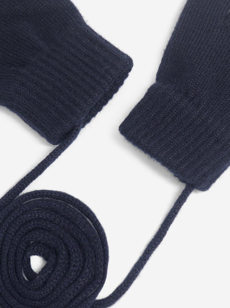 Paar wanten met koord Blauw - Kiabi