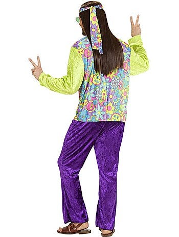 Paars fluwelen hippiepak
