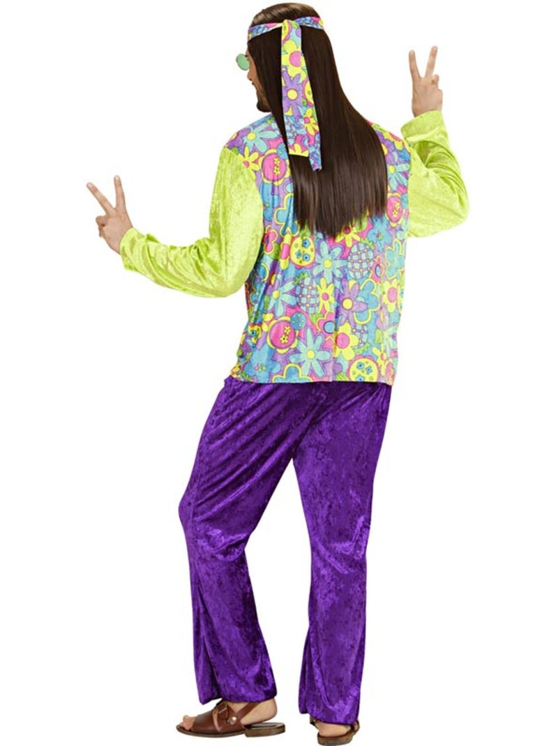 Paars fluwelen hippiepak Multicolor - Kiabi