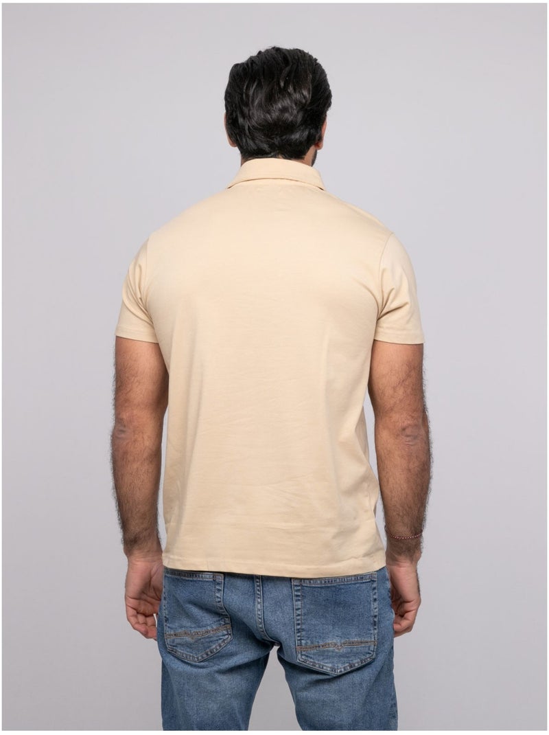 Pacirax poloshirt met korte mouwen Beige - Kiabi