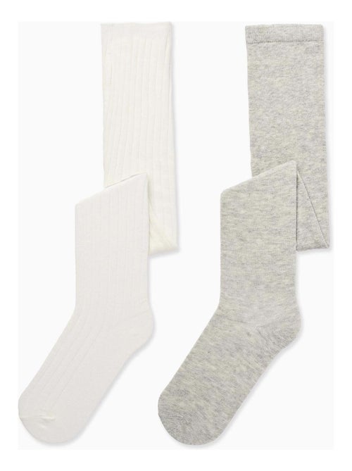 Pack 2 Collants Uni/Côtelé - Kiabi Pack 2 Collants Uni/Côtelé - Kiabi