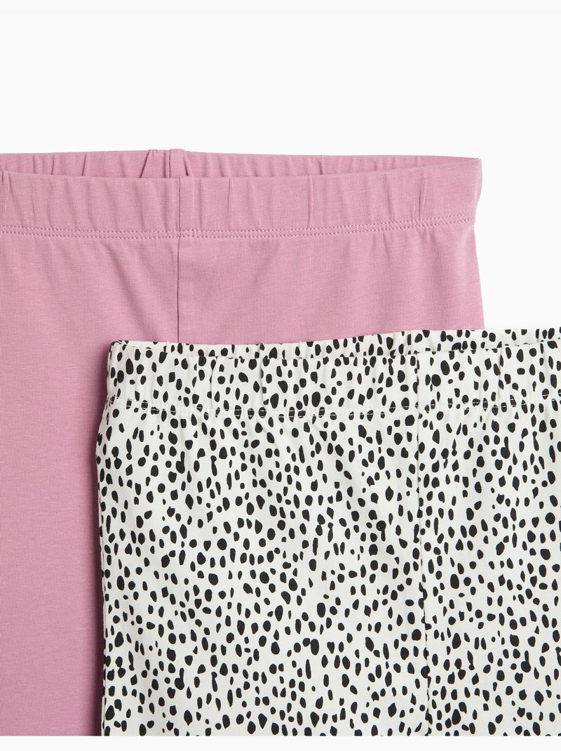 Pack 2 leggings, mo fashion Blanc - Kiabi