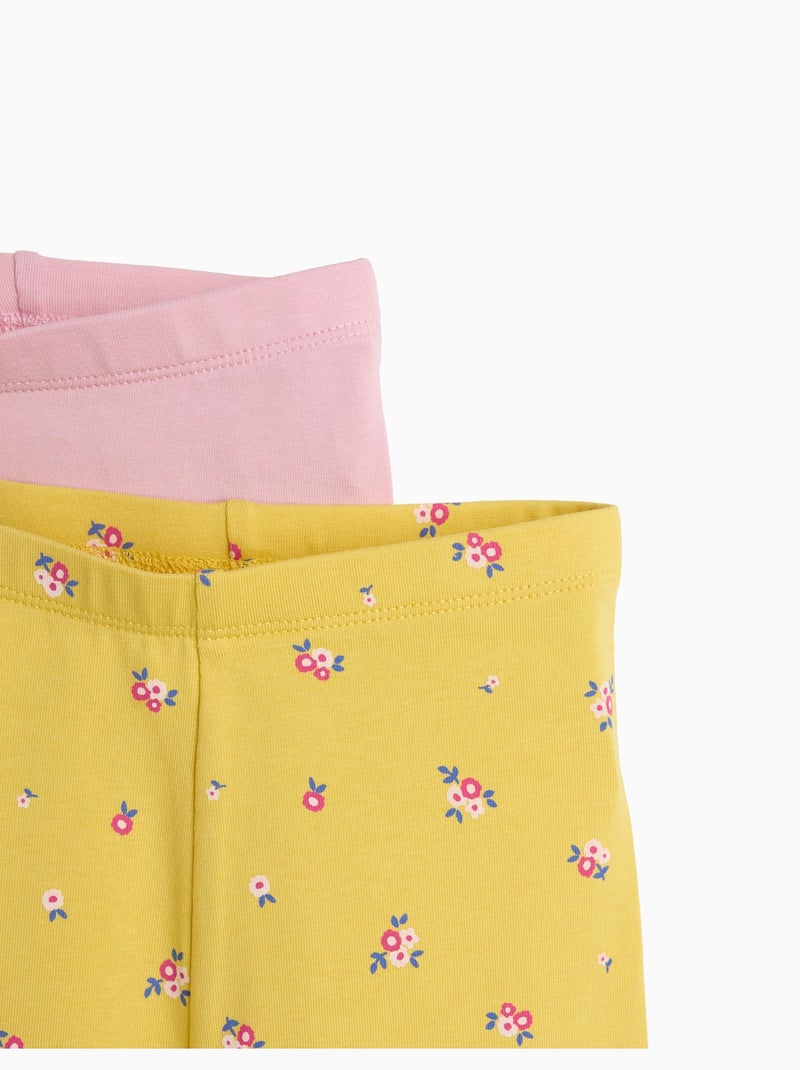 Pack 2 leggings, mo fashion Geel - Kiabi