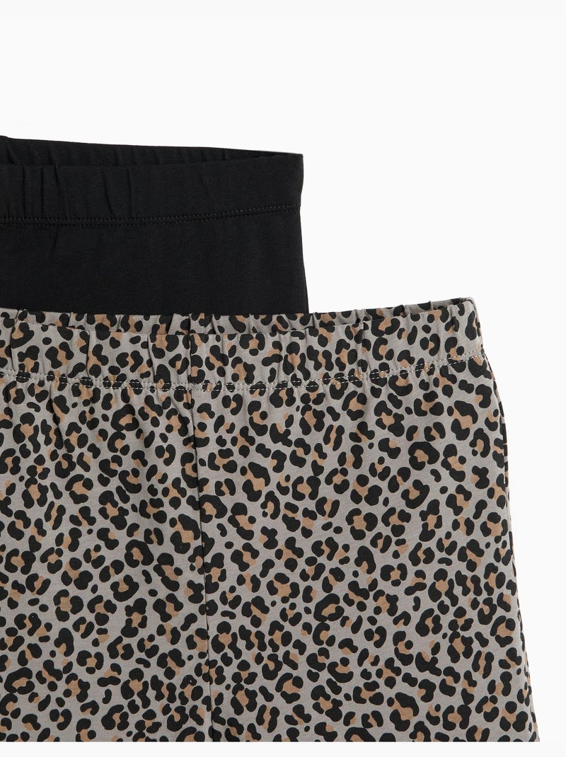 Pack 2 leggings, mo fashion Gris - Kiabi