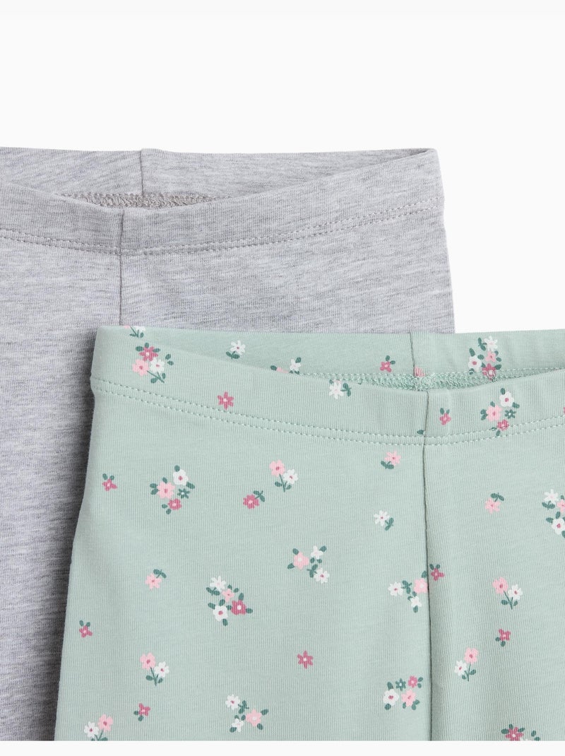 Pack 2 leggings, mo fashion Gris - Kiabi