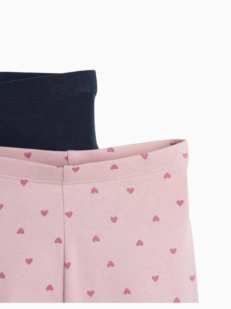 Pack 2 leggings, mo fashion Roze - Kiabi